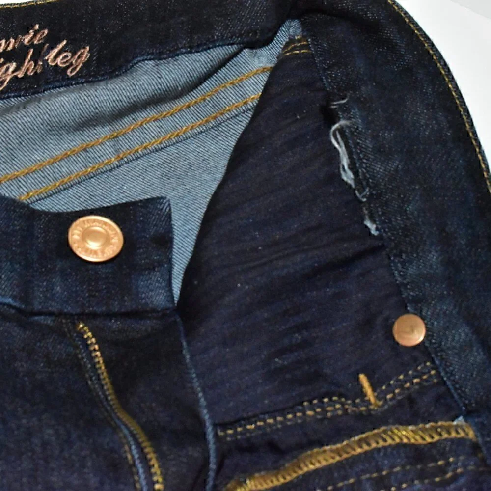 7 For all Mankind Kimmie Straight Leg Mid Rise Denim Jeans